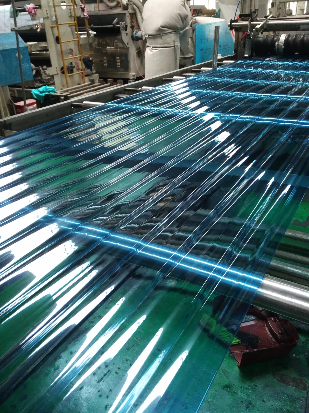 Profiled polycarbonate sheet production from the factory archive
