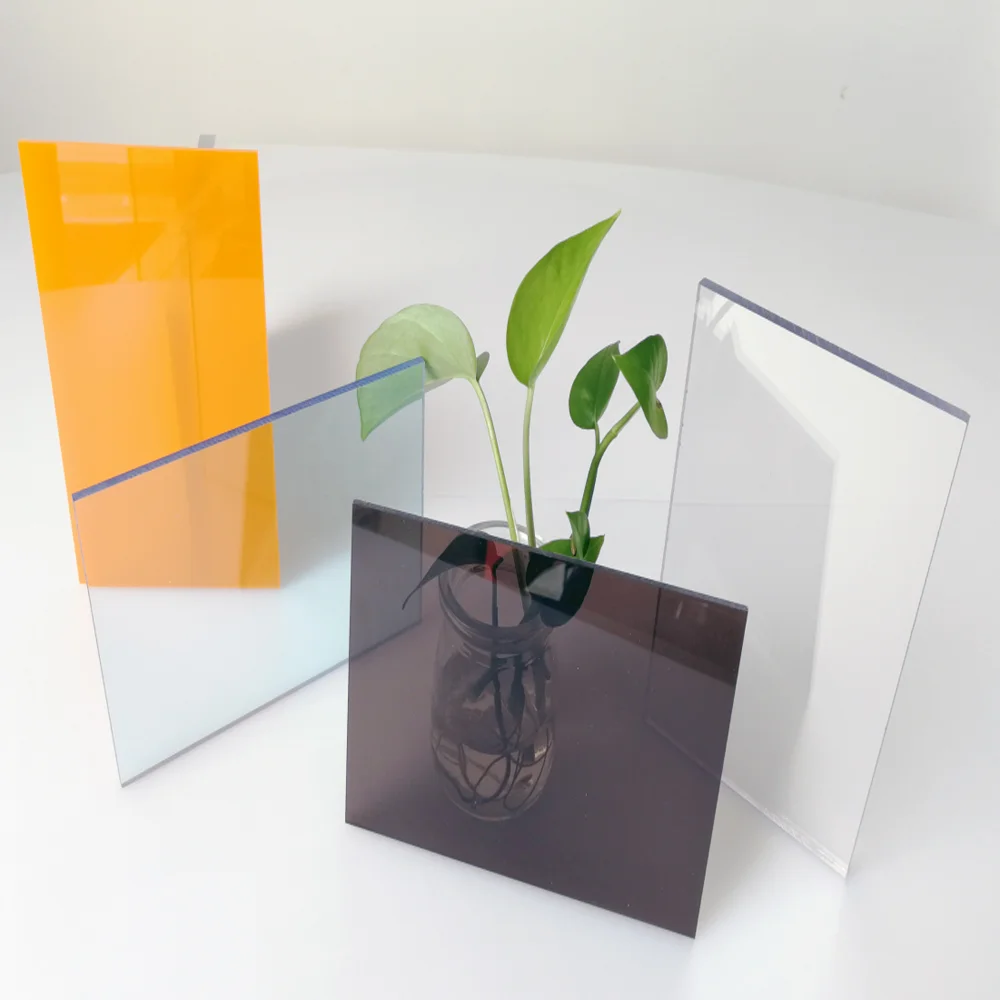 Clear and tinted sheet samples